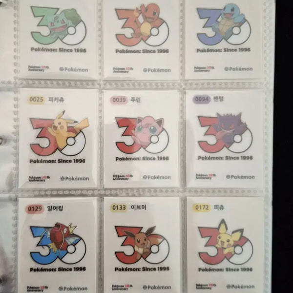 [BUNJANG] Pokemon Sticker 30th Anniversary Logo + Artwork Full Set / 포켓몬 띠부씰 30주년 로고+아트워크 전종 세트