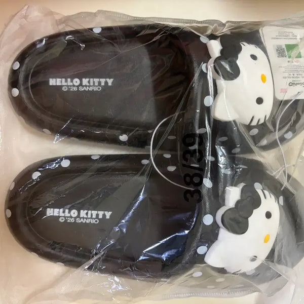 [BUNJANG] Hello Kitty Polka Dot Slippers (38/39) / 헬로키티 도트 슬리퍼 38/39
