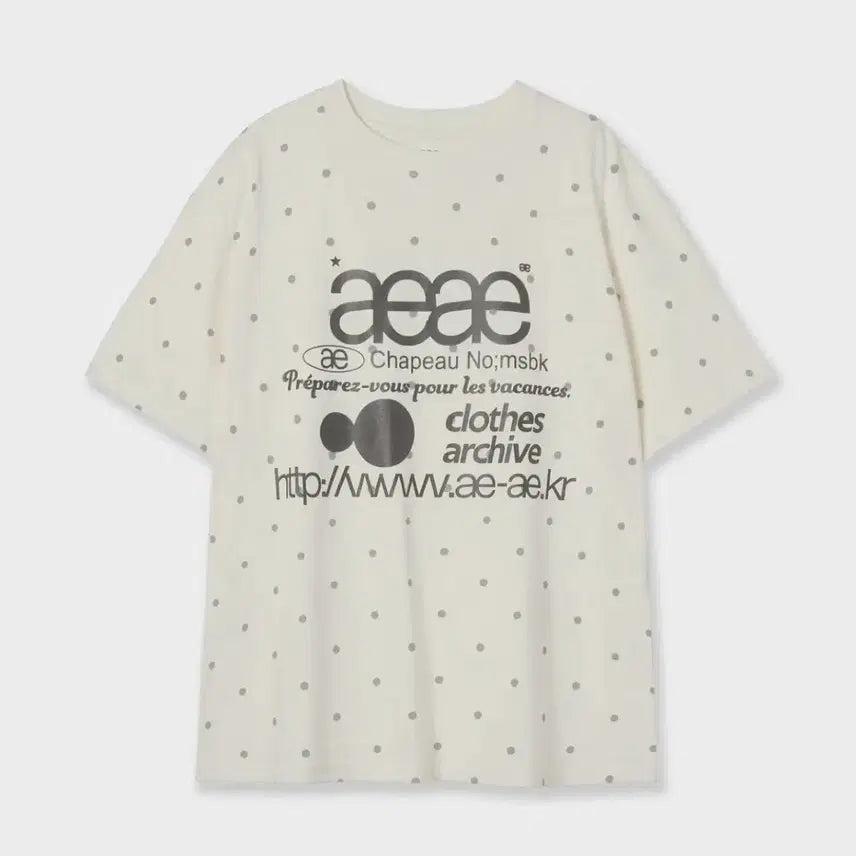 [BUNJANG] AAEI Dot Short Sleeve T-Shirt / 에이이에이이 도트 반팔 판매
