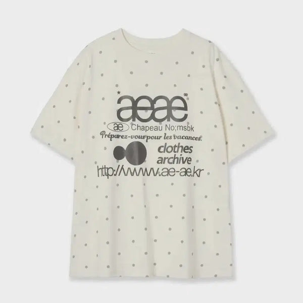 [BUNJANG] AAEI Dot Short Sleeve T-Shirt / 에이이에이이 도트 반팔 판매