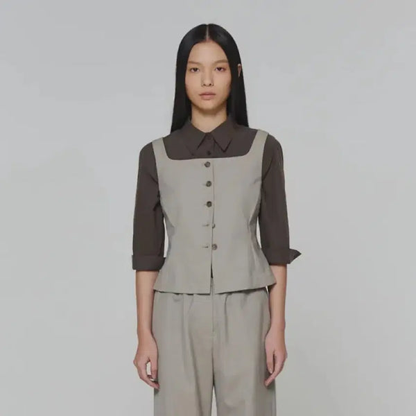 [BUNJANG] Momento SCOOP NECK TWO WAY VEST / 아모멘토 SCCOP NEXK TWO WAY VEST