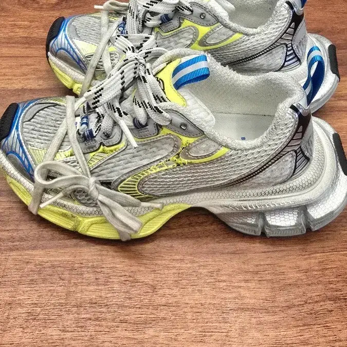[BUNJANG] Balenciaga 3XL Sneakers Silver Yellow Blue (Size 240) / (네고가능) 발렌시아가 3XL 스니커즈 실버 옐로우 블루(사이즈240)