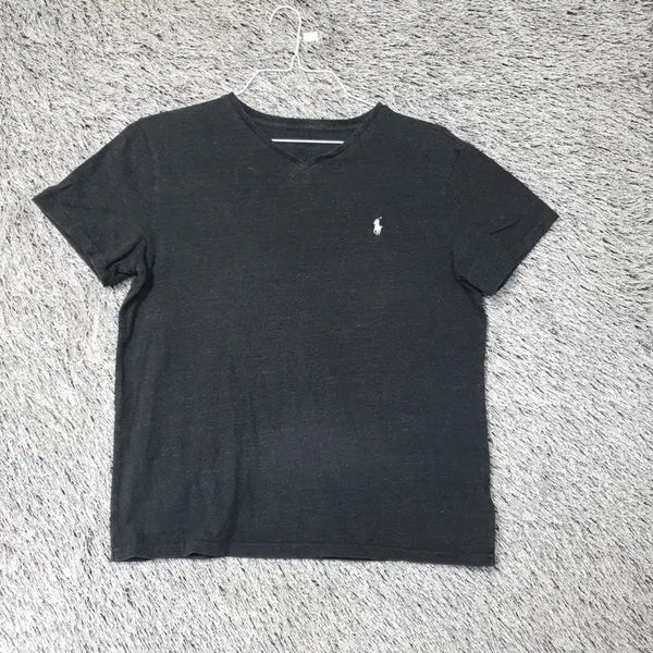[BUNJANG] Polo Ralph Lauren V-Neck Short Sleeve T-Shirt Black / 폴로 랄프로렌 브이넥 반팔티 블랙 ㅡ0429