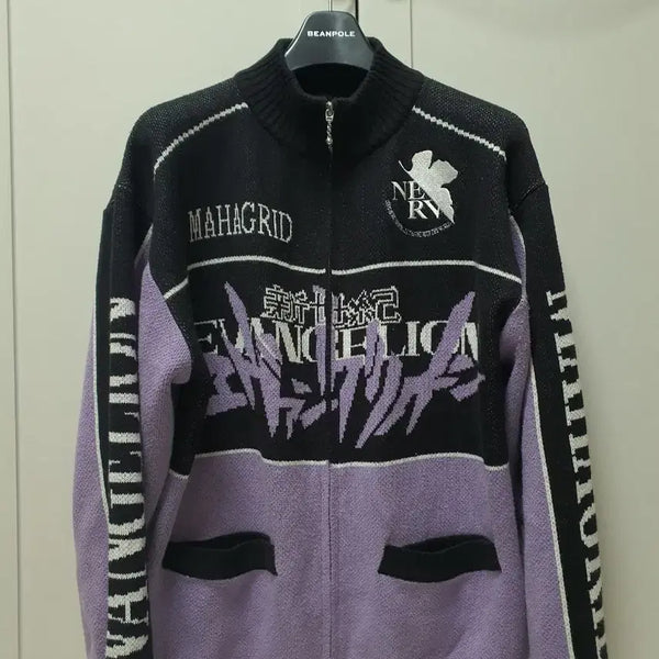 [BUNJANG] Mahagrid x Evangelion Zip-Up Knit L / 마하그리드 에반게리온 집업 니트 L
