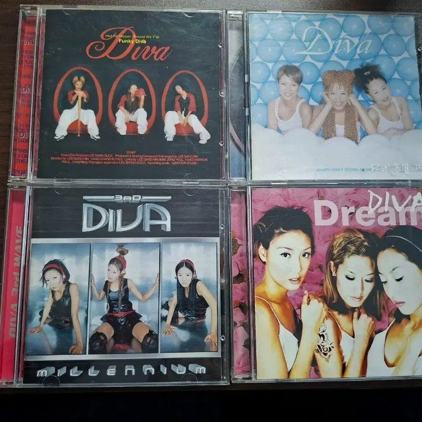[BUNJANG] Diva 4 CD Album Bundle Set (Vol. 1-3, Dream) / 디바 CD 앨범 4장 일괄 (1집~3집,Dream영어)