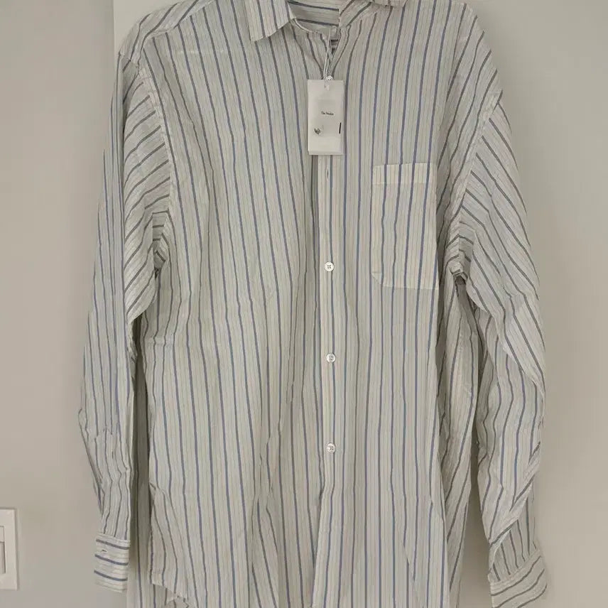 [BUNJANG] The Unmelted Blue Silk Stripe Shirt L / 더 녹인 블루실 스트라이프 셔츠 L