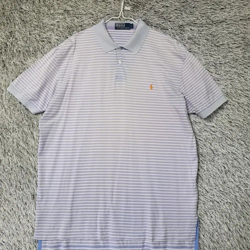 [BUNJANG] Polo Ralph Lauren Striped Short-Sleeve Polo Shirt / 폴로 랄프로렌 단가라 반팔 카라티셔츠 ㅡ0426