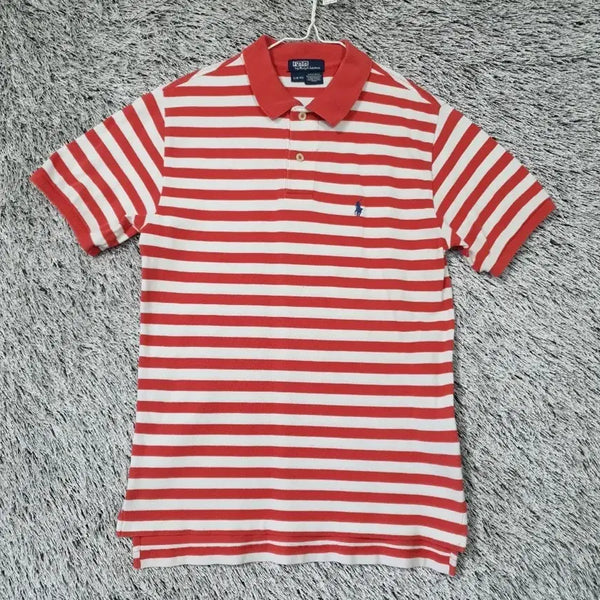 [BUNJANG] Polo Ralph Lauren Boys Striped Short Sleeve Polo Shirt / 폴로 랄프로렌 보이즈 스트라이프 반팔 카라티ㅡ0425