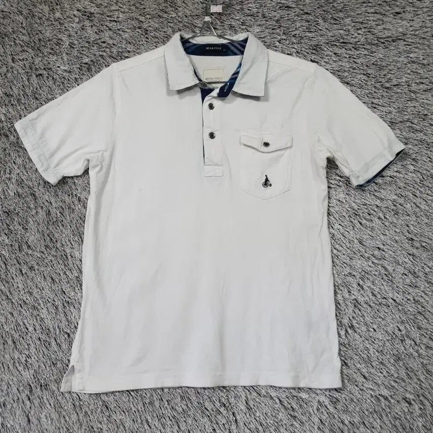 [BUNJANG] Beanpole Short-Sleeve Polo Shirt White / 빈폴 반팔 카라티 화이트 ㅡ0423