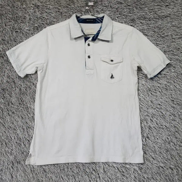[BUNJANG] Beanpole Short-Sleeve Polo Shirt White / 빈폴 반팔 카라티 화이트 ㅡ0423