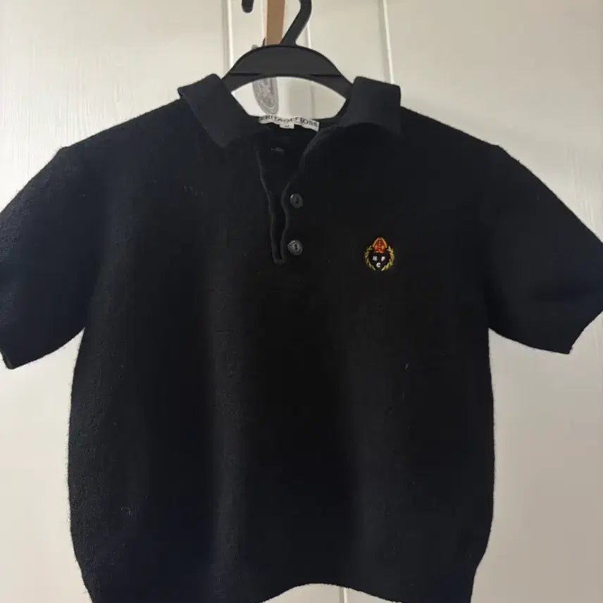 [BUNJANG] Heritage Floss Black Wool Polo T-Shirt Knit M / 헤리티지플로스 반팔니트