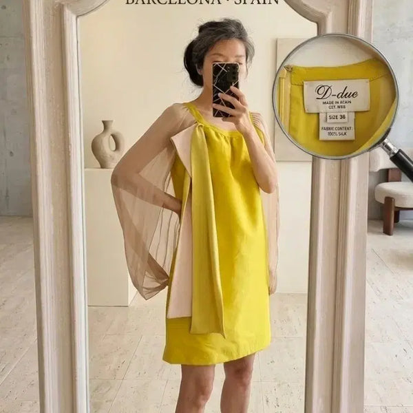 [BUNJANG] D-due Silk Blend Avant-garde Reversible Dress / 명품] D-due(디두에) 실크 혼방 아방가르드 반전 원피스
