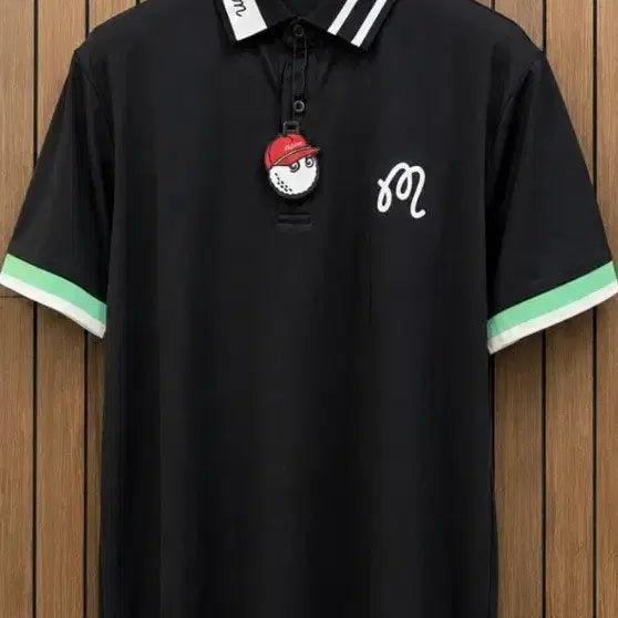 [BUNJANG] Malbon Golf Short Sleeve Polo Shirt Black / 말본 골프웨어 반팔 카라티 블랙