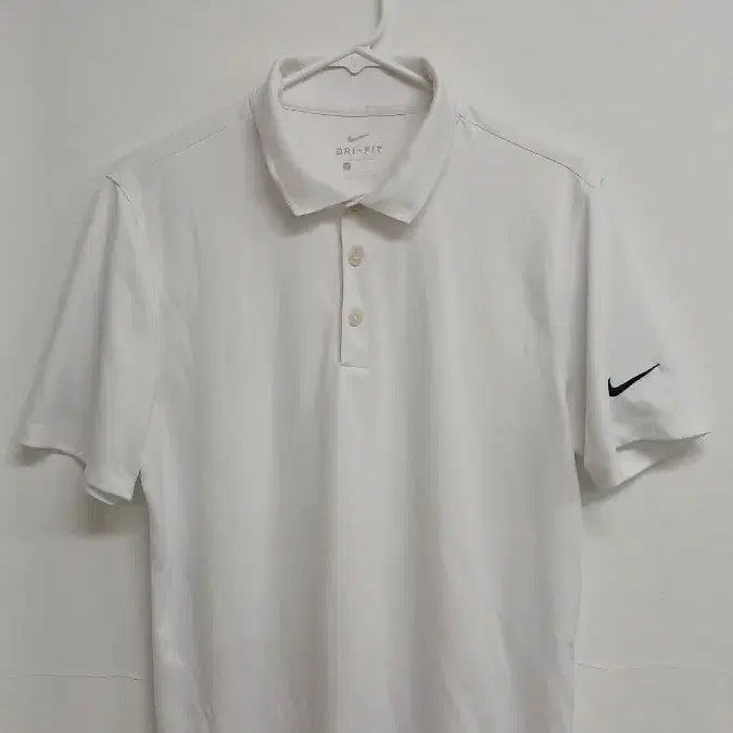 [BUNJANG] Nike Dri-FIT White Collar Short Sleeve T-Shirt / 나이키 드라이핏 반팔 카라티 흰색