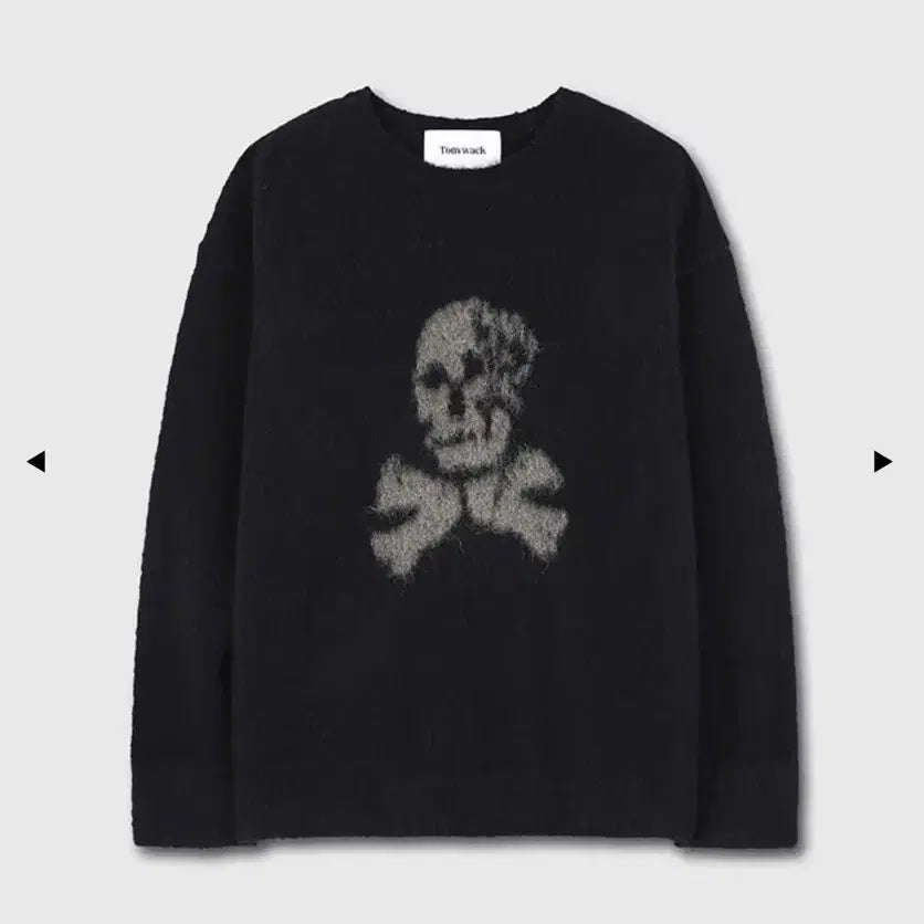 [BUNJANG] Tonywack Skull Knit Sweater Black / 토니웩 해골 니트 L