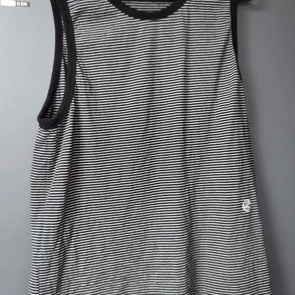 [BUNJANG] WMCOMPANY Stripe Sleeveless Black M / 더블유엠씨 스트라이프 슬리브리스 블랙 M