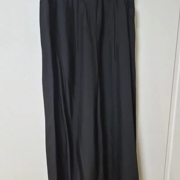 [BUNJANG] The Cashmere Black Wide Leg Long Pants / 더 캐시미어  / 검정색 와이드 팬츠 롱바지
