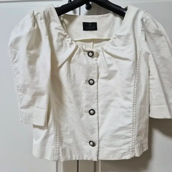 [BUNJANG] Lanvin Women's White Puff Sleeve Blouse / 랑방 여성 블라우스 화이트