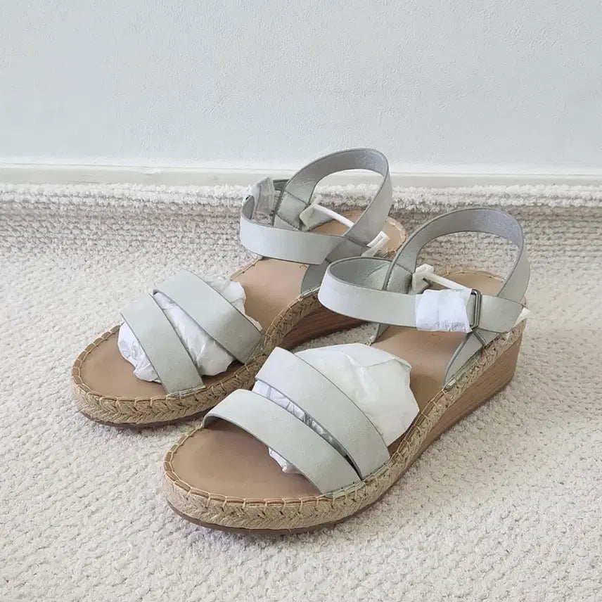 [BUNJANG] TANDY Women's Leather Gray Sandals 240 / <새상품> 탠디 여성 가죽 그레이 샌들 240