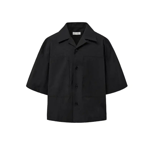 [BUNJANG] AMomento Pocket Half Shirt Black M / 아모멘토 포켓 하프 셔츠 블랙 M