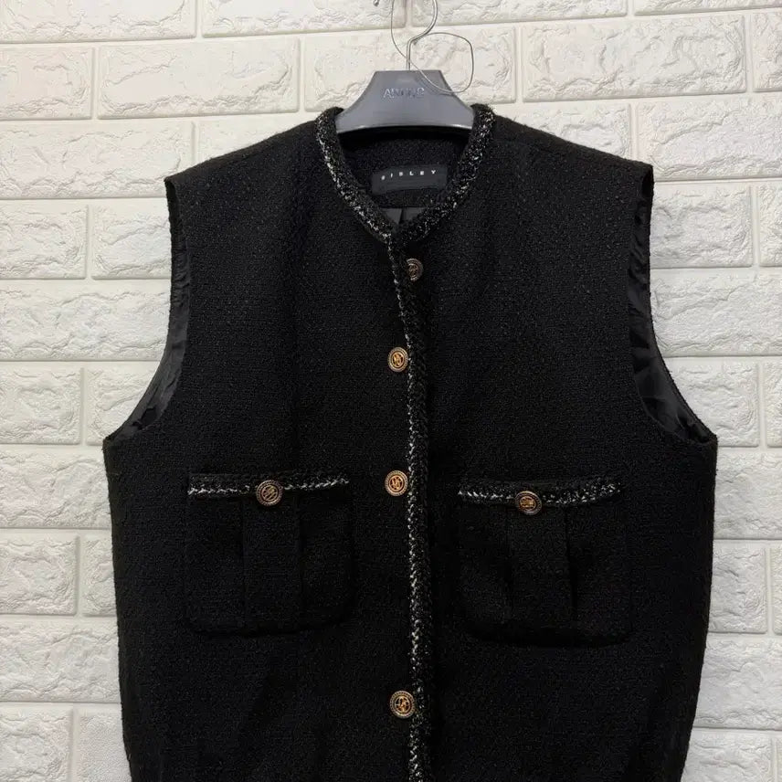 [BUNJANG] Sisley Tweed Vest 66 / 시슬리 트위드 베스트 66