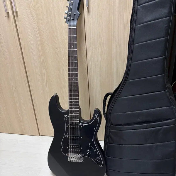 [BUNJANG] HEX E100 Electric Guitar Black (New Logo) + Guitar Bag + Tuner / HEX E100 일렉기타 블랙 신형로고 + 기타 가방(사은품 튜너)