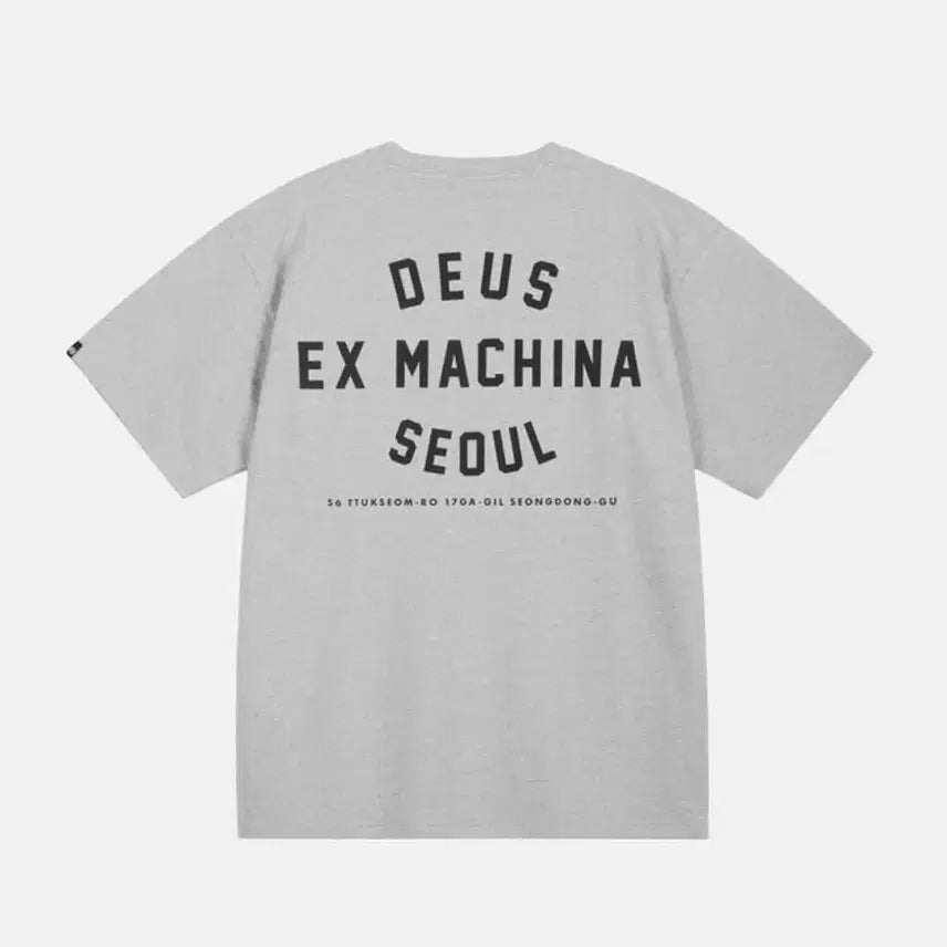 [BUNJANG] Deus Ex Machina Seoul College Address Tee T-Shirt (M/Grey) / 데우스 반팔 M 새상품