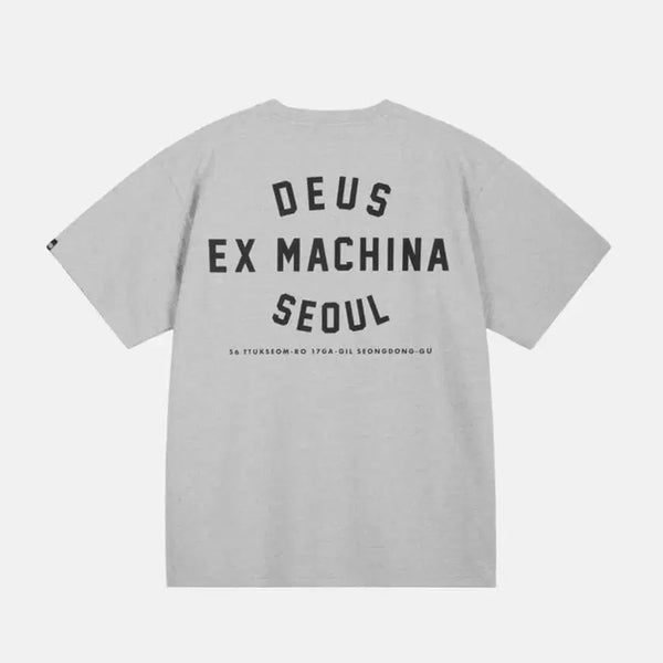 [BUNJANG] Deus Ex Machina Seoul College Address Tee T-Shirt (M/Grey) / 데우스 반팔 M 새상품