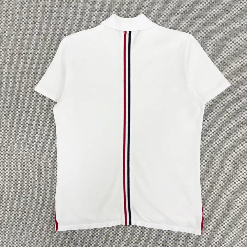 [BUNJANG] Thom Browne White Short-Sleeve Pique Polo Shirt Size 2 / [2]톰브라운 백삼선 pk 카라티