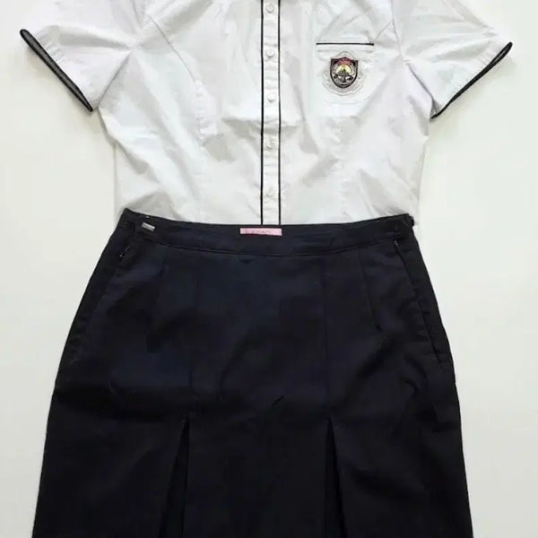 [BUNJANG] Women's Summer School Uniform Skirt Set / 예쁜 여자교복 하복교복 짧치세트c171-(용인삼계고)