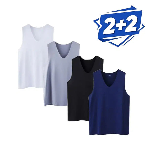 [BUNJANG] Seamless Cooling Sleeveless Undershirt for Men / 슬기로운 여름 생활 봉제선 없이 매끈하게 남성 심리스 쿨링 나시티 민소매