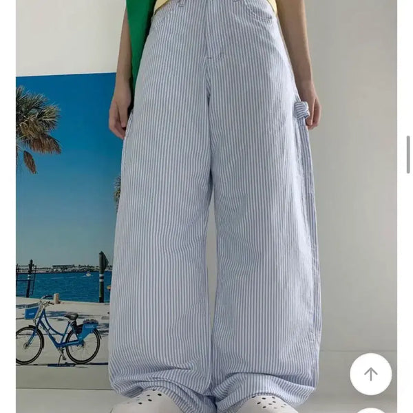 [BUNJANG] OOTJ Summer Striped Carpenter Pants / [새상품] ootj 여름 스트라이프 카펜더 팬츠