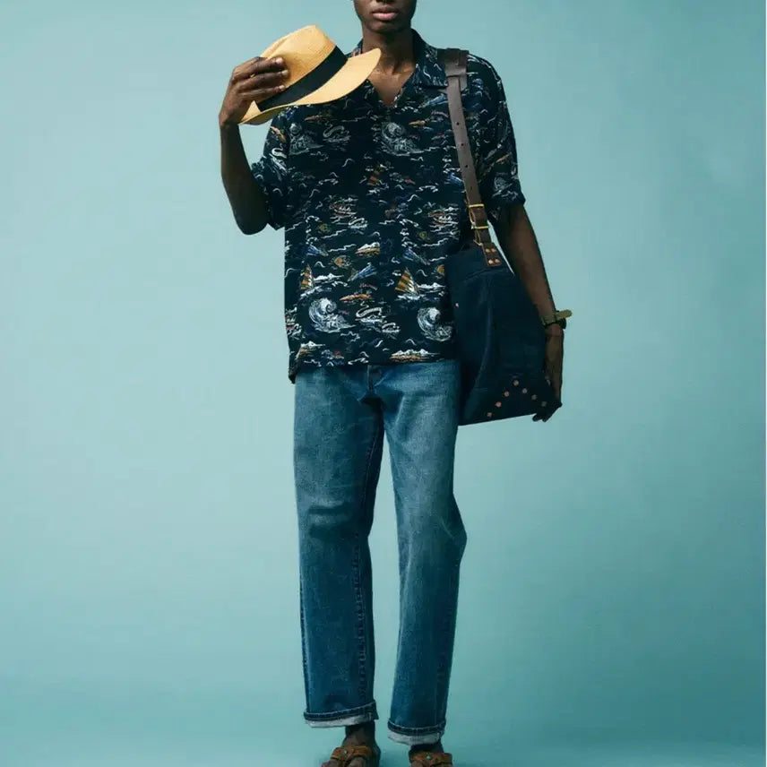 [BUNJANG] Outstanding Open Collar Hawaiian Shirt / 아웃스탠딩 오픈 카라 하와이안 셔츠