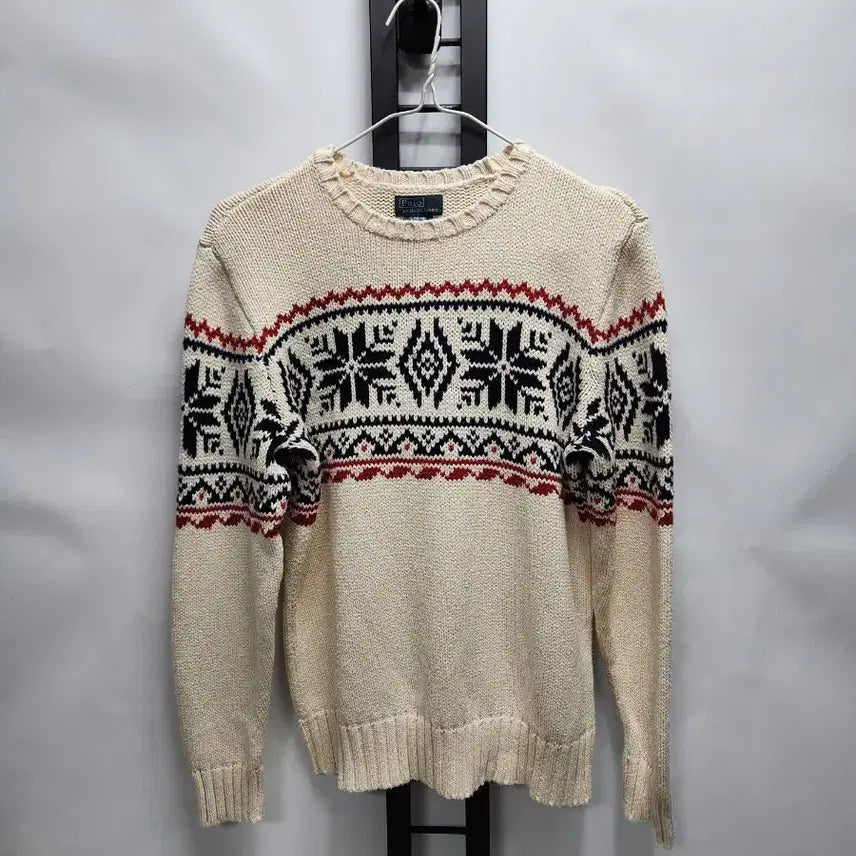 [BUNJANG] Polo Ralph Lauren Boys Nordic Fair Isle Knit Sweater - Ivory (L, 14-16) / 폴로 랄프로렌 니트 노르딕 페어아일 스웨터 아이보리 보이즈 L 14-16