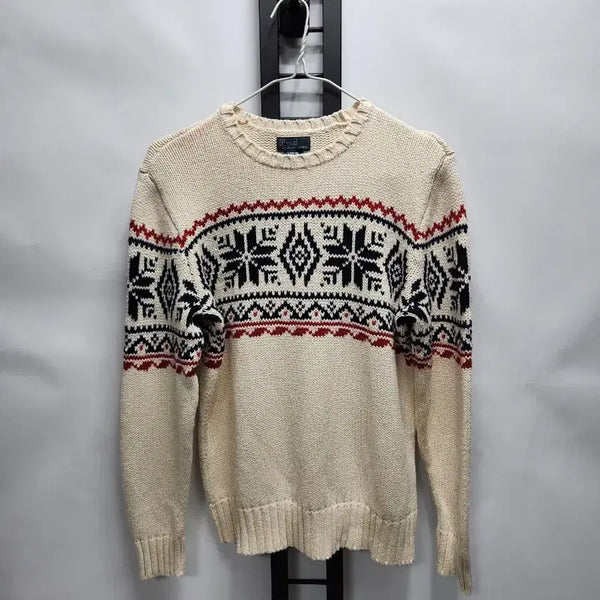 [BUNJANG] Polo Ralph Lauren Boys Nordic Fair Isle Knit Sweater - Ivory (L, 14-16) / 폴로 랄프로렌 니트 노르딕 페어아일 스웨터 아이보리 보이즈 L 14-16