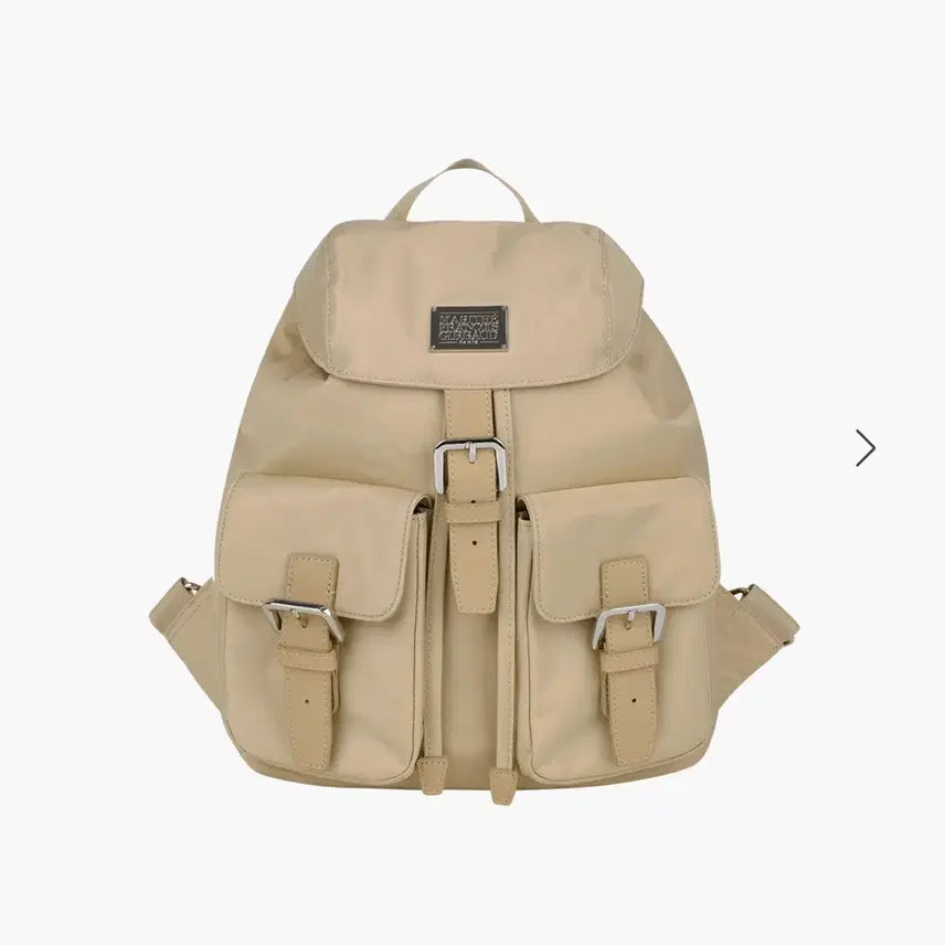 [BUNJANG] Marithe Francois Girbaud Classic Logo Small Backpack Beige / (새상품) 마리떼 클래식 로고 스몰 백팩 베이지