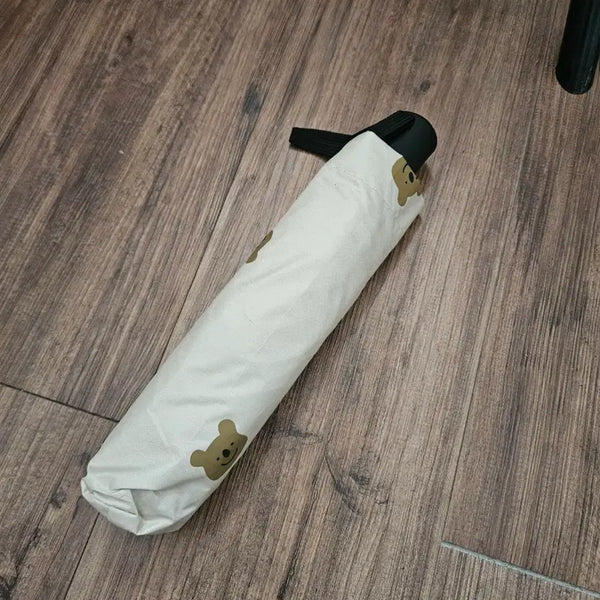 [BUNJANG] Bear Pattern Folding Automatic Umbrella / 곰돌이 패턴 접이식 자동 우산