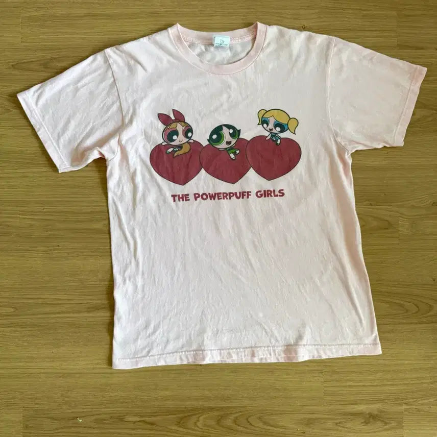 [BUNJANG] Powerpuff Girls Pink Unisex T-Shirt (L) / 파워 퍼프걸 핑크 티셔츠 유니섹스 L