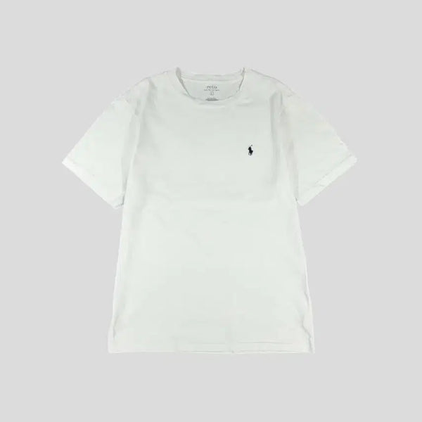 [BUNJANG] Polo Ralph Lauren White Navy Pony Cotton Short Sleeve T-Shirt / 폴로랄프로렌 화이트 네이비포니 코튼 반팔 티셔츠 S
