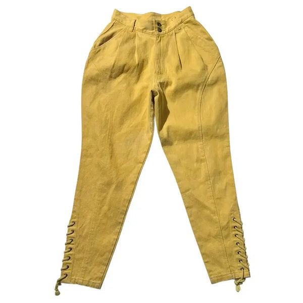 [BUNJANG] Issey Miyake Hai Sporting Gear 90s Two-Tuck Lace-Up Pants / [25] 이세이 미야케 90s 하이 스포팅 기어 투턱 레이스업 팬츠