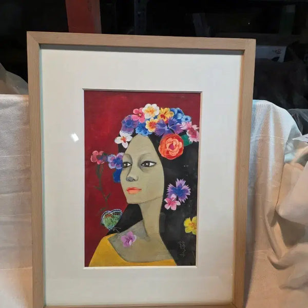 [BUNJANG] Chun Kyung-ja "Go" Canvas Art Print / 천경자 "고" 캔버스 액자 그림