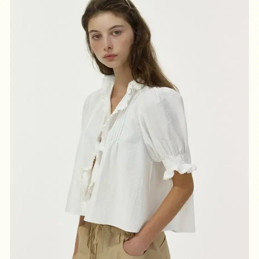 [BUNJANG] Ribbon Light Blouse New Arrival / 리본빛 블라우스 새상품