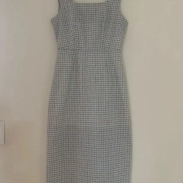 [BUNJANG] Checkered Square Neck Dress / (새상품) 체크 원피스