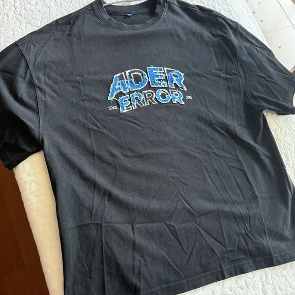 [BUNJANG] Ader Error Edca Logo T-Shirt Noir / 아더에러 에드카 로고 티셔츠 느와르 L사이즈 판매해요~