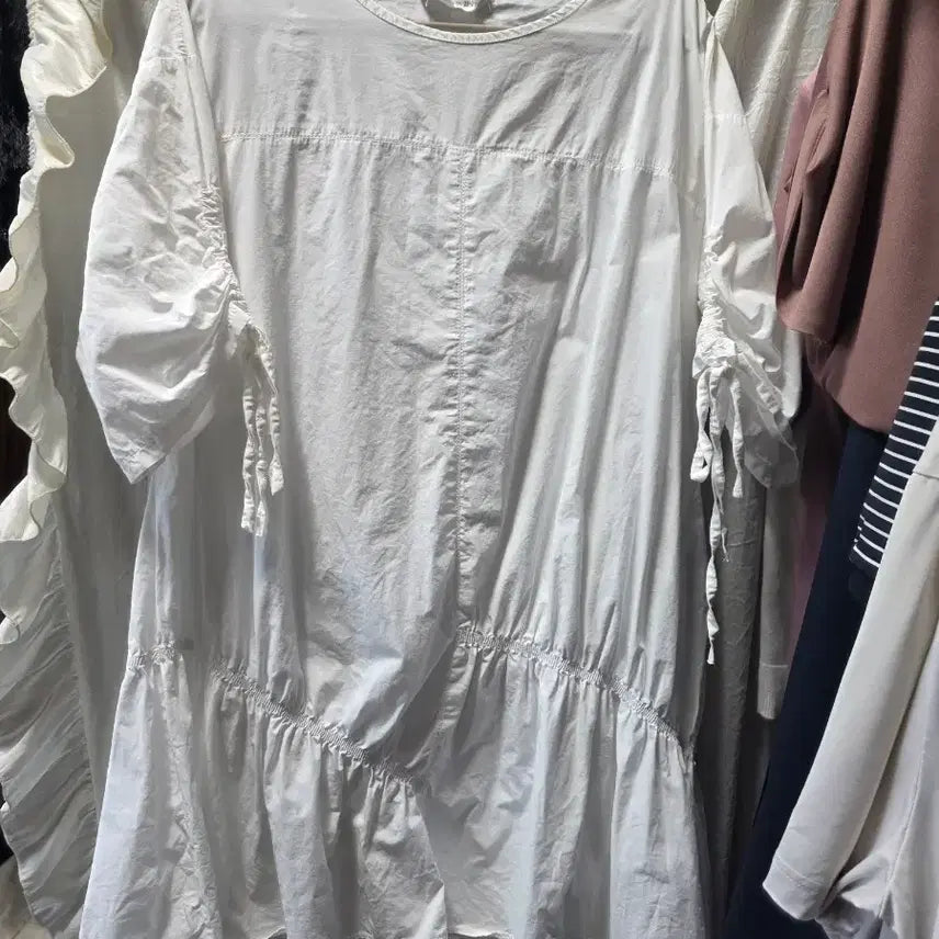 [BUNJANG] Maison Margiela Style White Frill Dress / 메종마르지엘라화이트 프릴 원피스