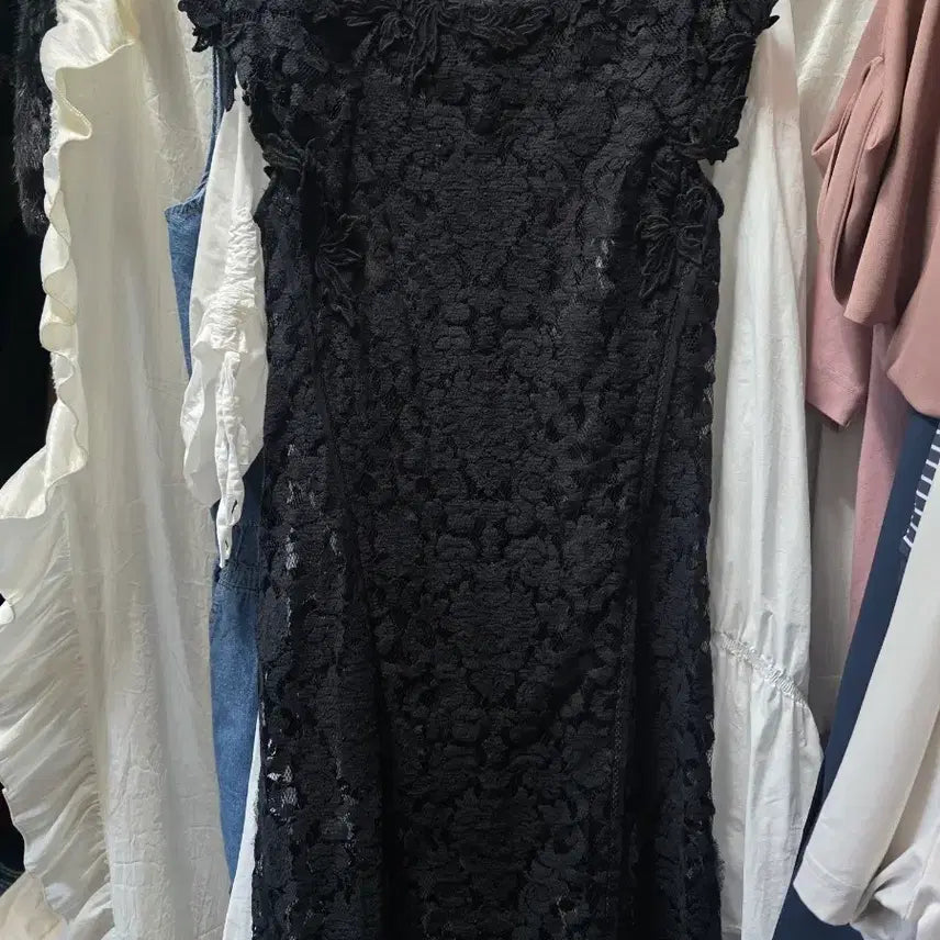 [BUNJANG] Time Lace Dress Black / 타임 레이스 원피스 블랙