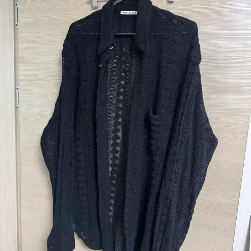 [BUNJANG] Our Legacy Crochet Shirt Black Size 48 / 아워레가시 크로셰 셔츠 48 새상품 컨디션