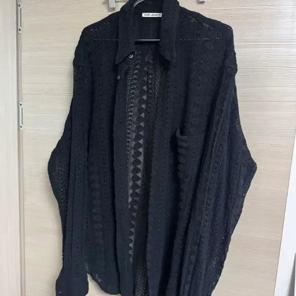 [BUNJANG] Our Legacy Crochet Shirt Black Size 48 / 아워레가시 크로셰 셔츠 48 새상품 컨디션