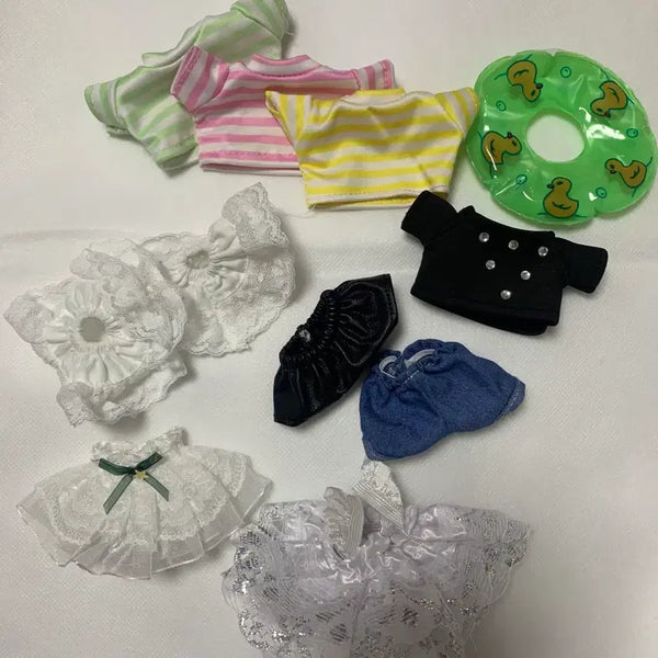 [BUNJANG] Mini Doll Clothes Bundle Set with Duck Tube / 미니 인형옷 일괄(튜브증정)