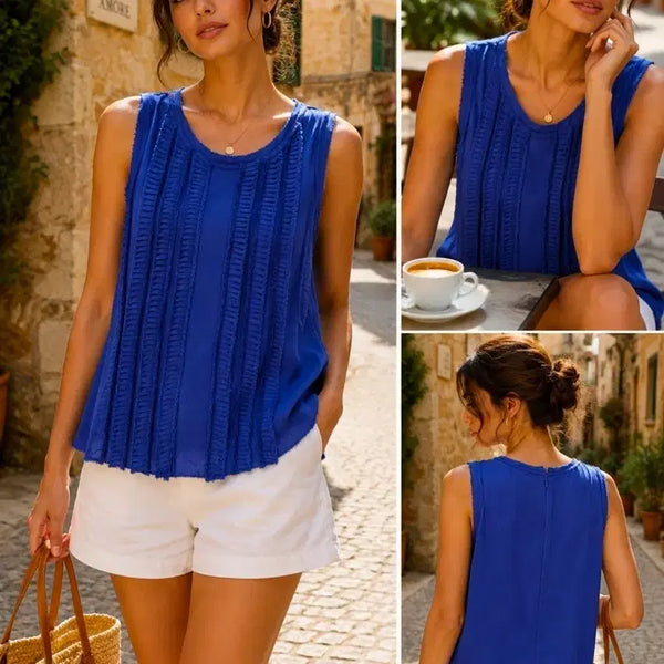 [BUNJANG] Tory Burch Silk Sleeveless Blouse / 토리버치 실크 민소매 블라우스